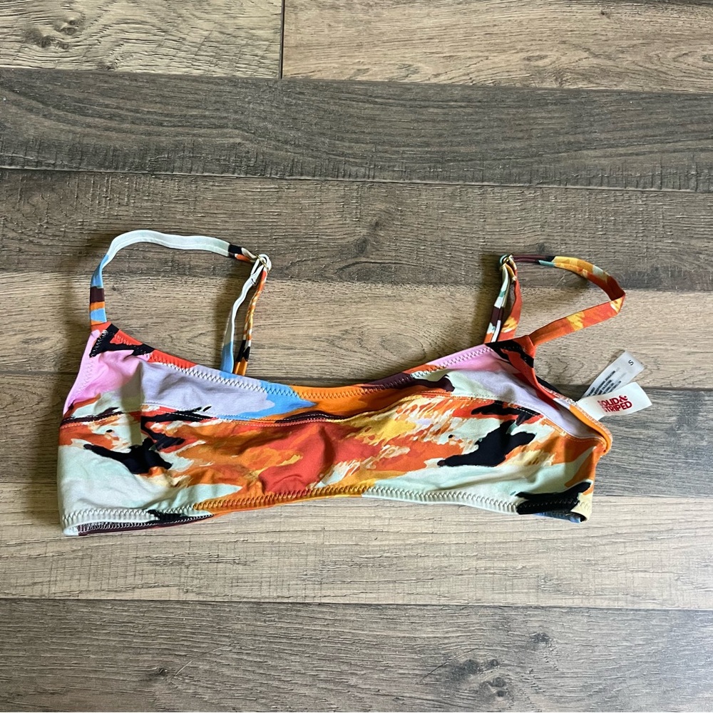 Solid & Striped multicolor bikini top S